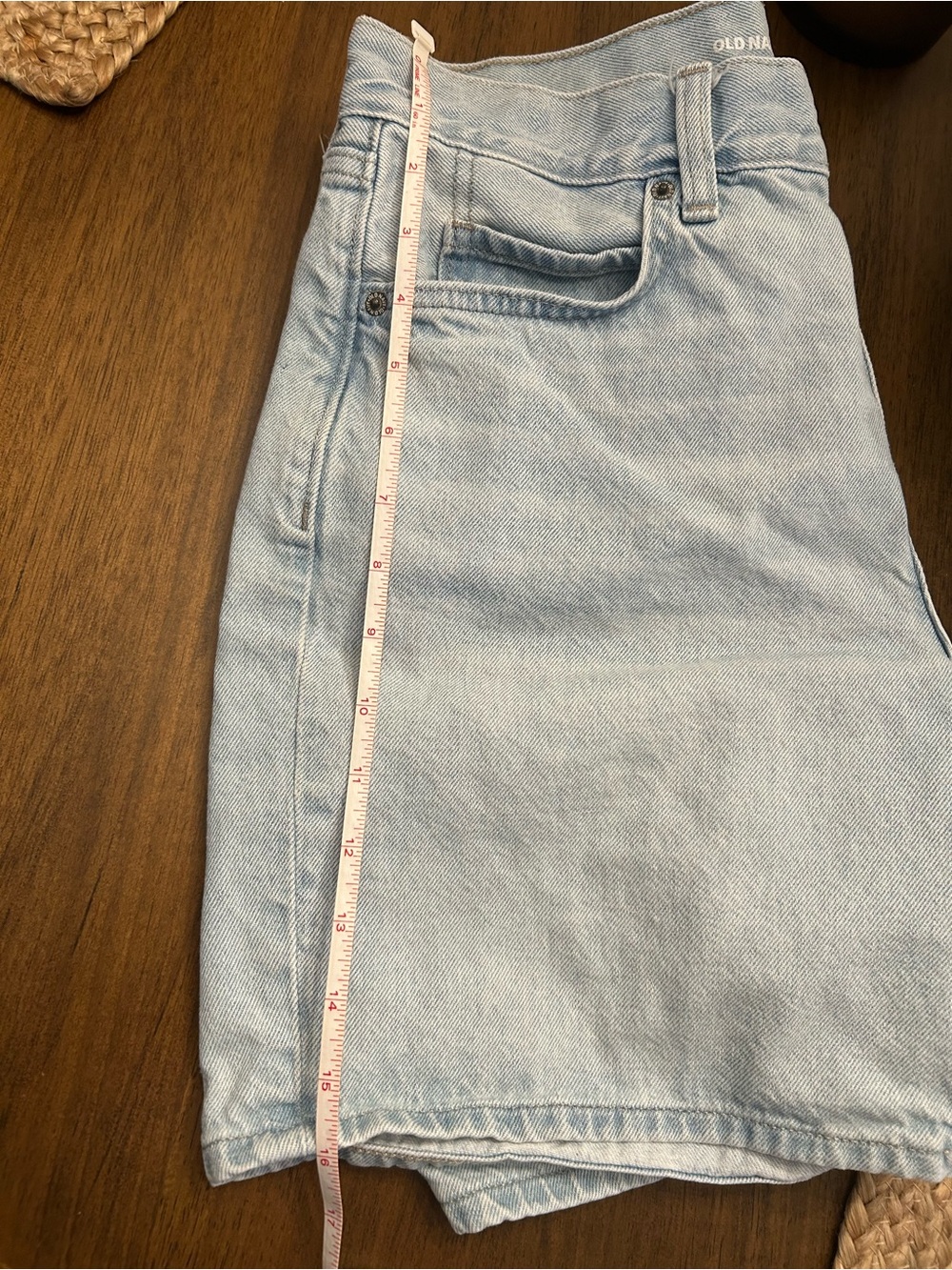 Old Navy Light Blue Denim Shorts - Casual Five-Pocket Style - Picture 4 of 5